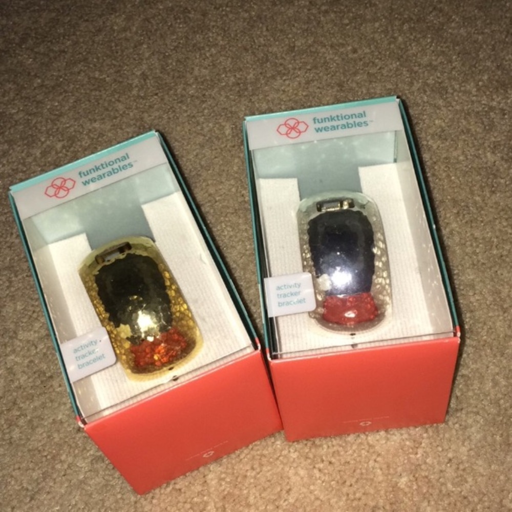 Fitbit cases! Gold and silver.